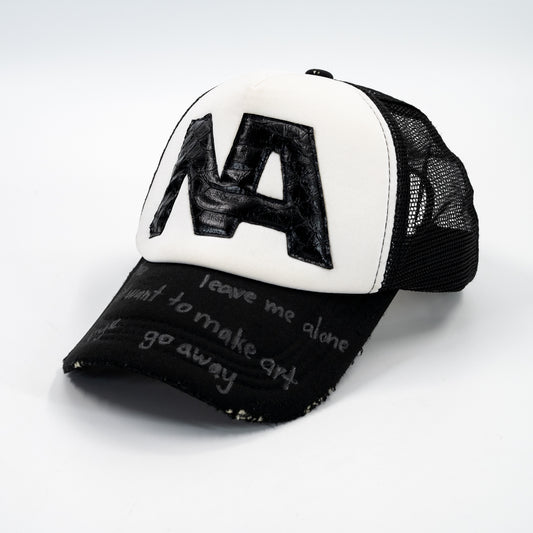 scribble trucker hat