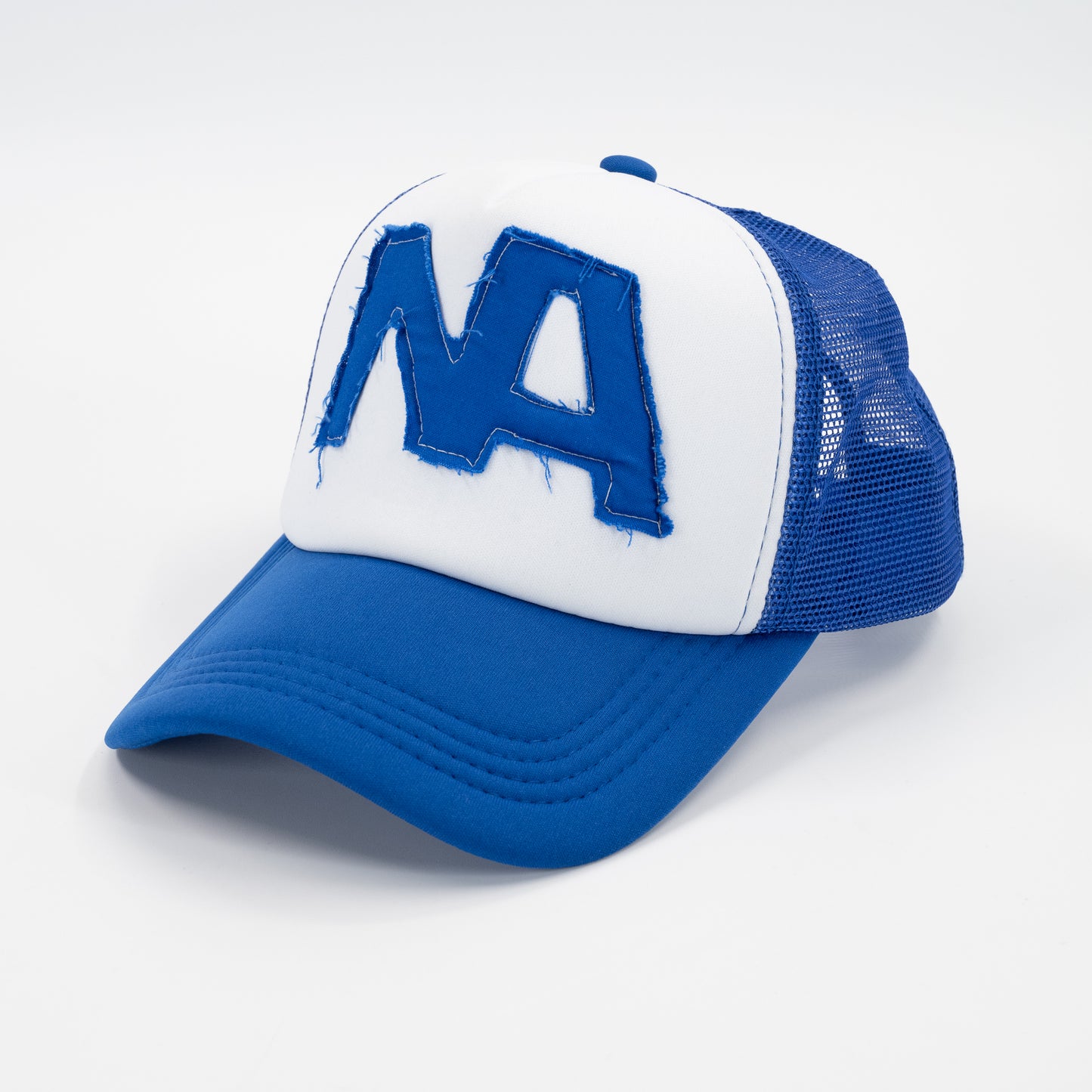 blue trucker hat