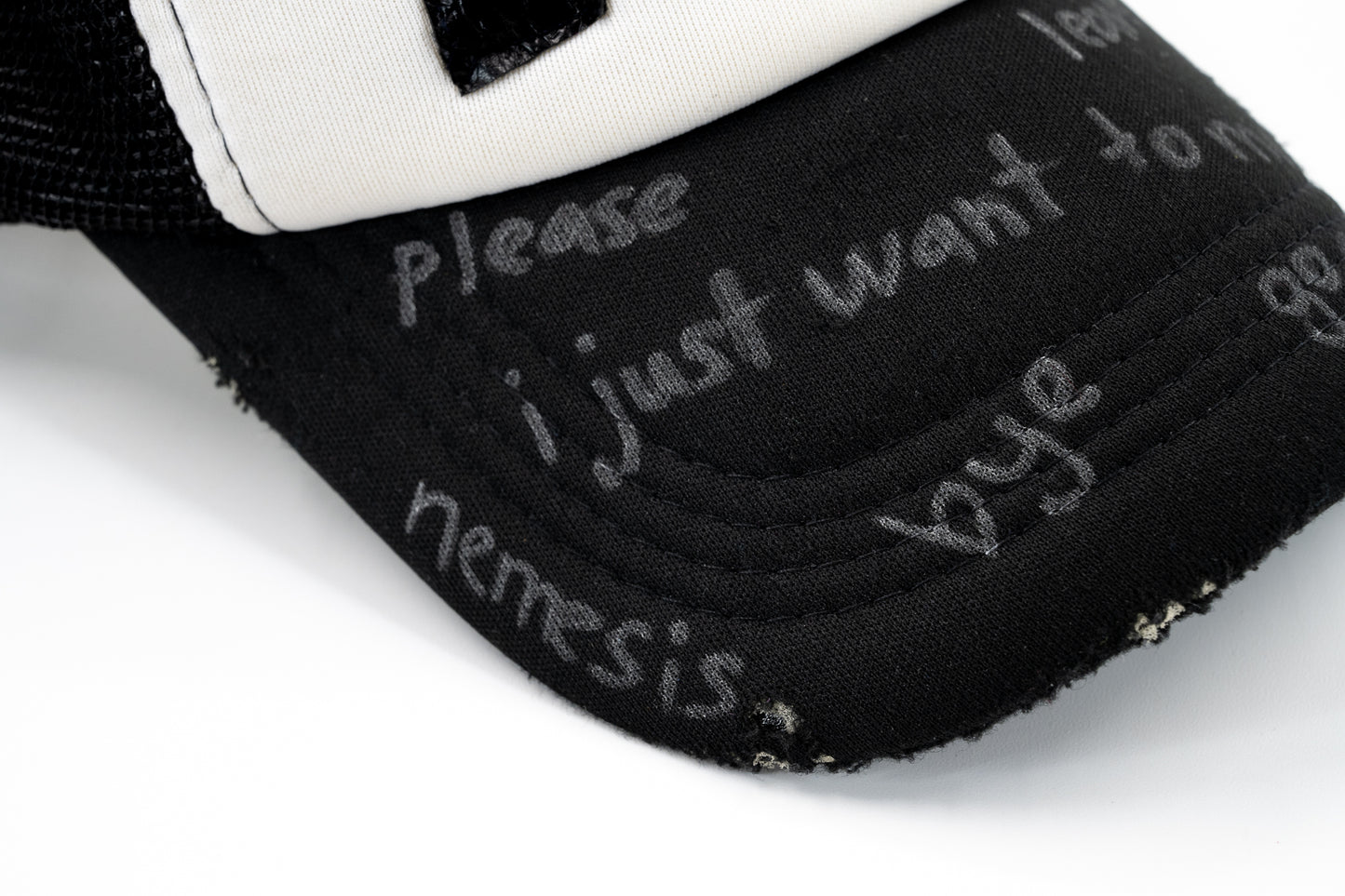 scribble trucker hat